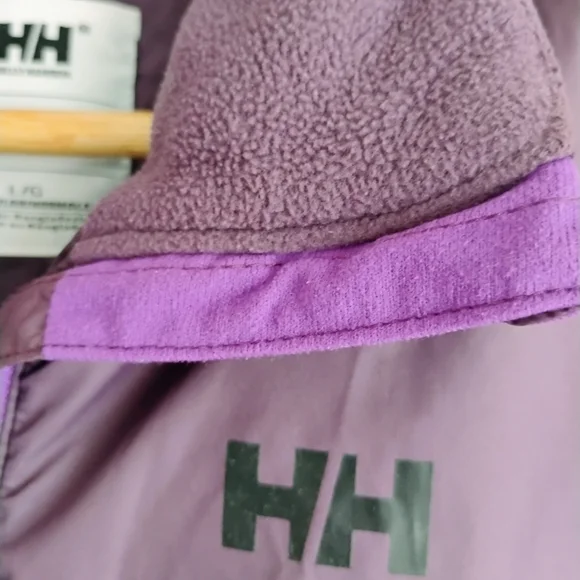 Helly Hansen Women Purple Terry Cloth Jacket Coat Primaloft Vikings Golf MED - Picture 4 of 11